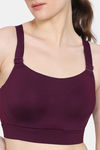 Zelocity High Impact Quick Dry Sports Bra - Pickle Beet — thumbnail 7